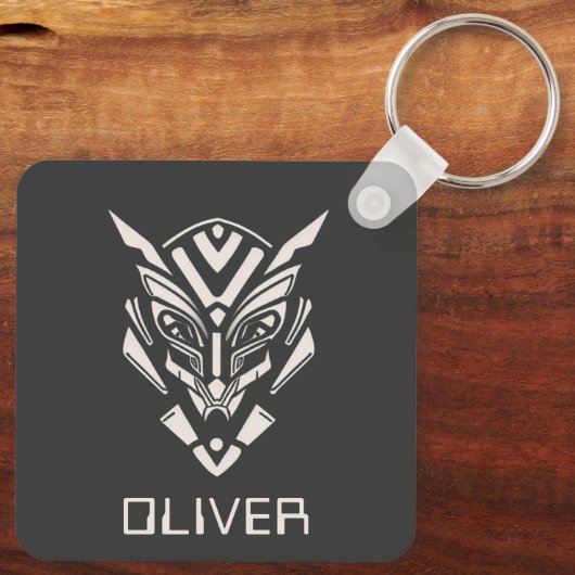 Alien Warrior gepersonaliseerd Sleutelhanger (Achterkant)