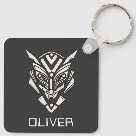 Alien Warrior gepersonaliseerd Sleutelhanger (Achterkant)