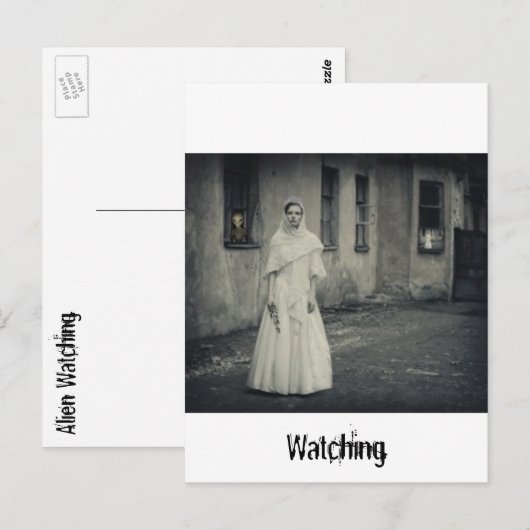 Alien Watching Briefkaart (Voorkant / Achterkant)