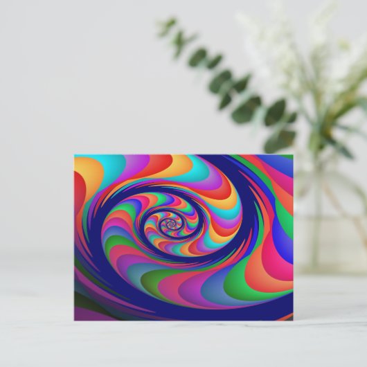 Alien Waves 2 Fine Fractal Art Briefkaart (Staand voorkant)