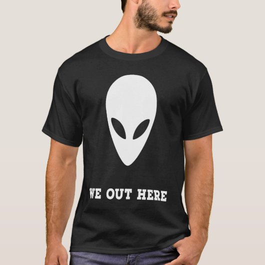 Alien we zijn hier op 51 februari t-shirt (Voorkant)