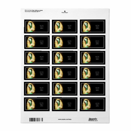 Alien Wearing a Lace Mantilla Etiket (Full Sheet)