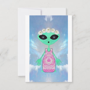 Alien Wedding Invitation Kaart