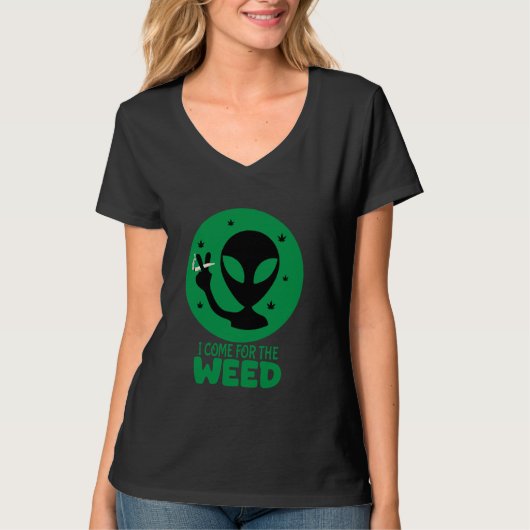 Alien Weed Shirt Kom Voor Wiet - Funny Martians (Voorkant)