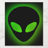 Alien Wijn Etiket (Enkel label)