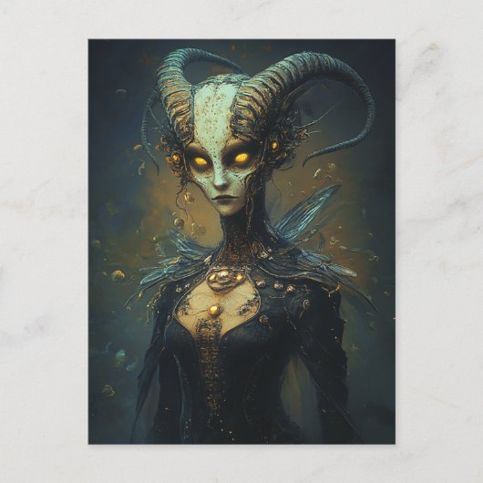 Alien Woman Briefkaart (Voorkant)