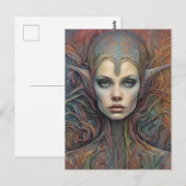 Alien Woman Briefkaart (Voorkant / Achterkant)