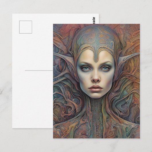 Alien Woman Briefkaart (Voorkant / Achterkant)