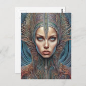 Alien Woman Briefkaart (Voorkant / Achterkant)