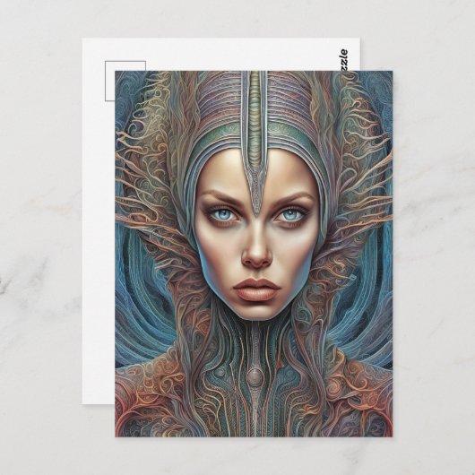 Alien Woman Briefkaart (Voorkant / Achterkant)