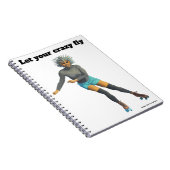 Alien Woman Roller Skater Fantasy Art Notitieboek (Rechterzijde)
