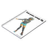 Alien Woman Roller Skater Fantasy Art Notitieboek (Linkerzijde)