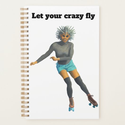 Alien Woman Roller Skater Fantasy Art Planner (Voorkant)