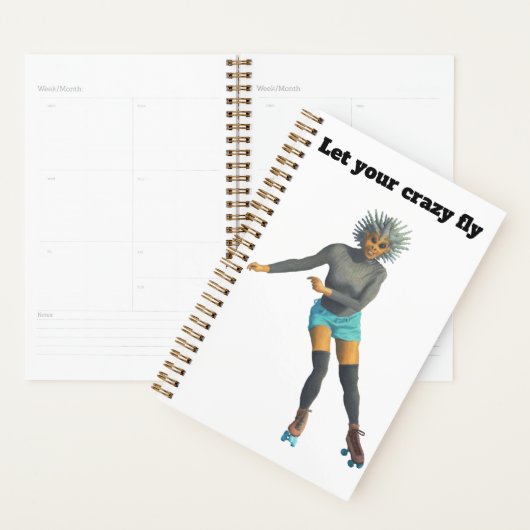 Alien Woman Roller Skater Fantasy Art Planner (Display)