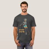 Alien Woman Roller Skater Fantasy Art Shirt (Voorkant volledig)