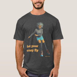 Alien Woman Roller Skater Fantasy Art Shirt