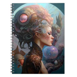 Alien Woman Surreal Science Fiction Art Notitieboek