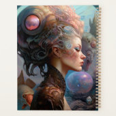 Alien Woman Surreal Science Fiction Art Planner (Achterkant)