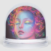 Alien Woman with Cosmic Hair  Sneeuwbol (Voorkant)