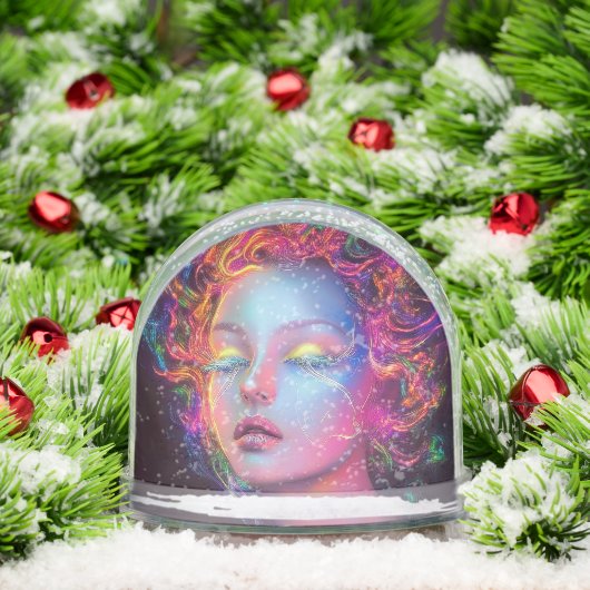 Alien Woman with Cosmic Hair  Sneeuwbol (Kerstmis)