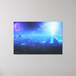 Alien World | Futuristische piramide-stad | Futuri Canvas Afdruk