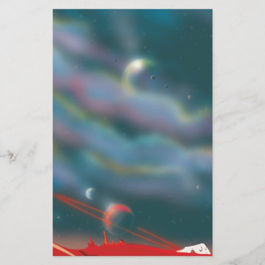 Alien world landschap briefpapier (Voorkant)