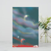 Alien world landschap briefpapier (Staand voorkant)
