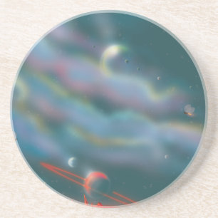 Alien world landschap zandsteen onderzetter