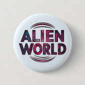 Alien World Ronde Button 5,7 Cm (Voorkant)