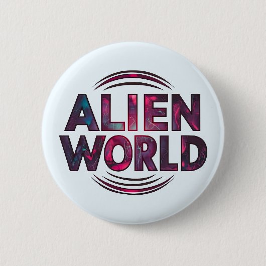 Alien World Ronde Button 5,7 Cm (Voorkant)