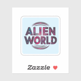 Alien World Sticker