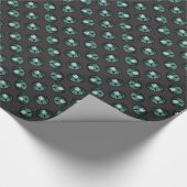 Alien Wrapping Paper Cute ET Grey-kerstpapier Cadeaupapier (Hoek)