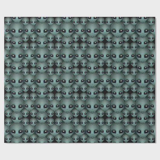 Alien Wrapping Paper Cute ET Grey-kerstpapier Cadeaupapier (Vlak)