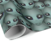 Alien Wrapping Paper Cute ET Grey-kerstpapier Cadeaupapier (Rol Hoek)