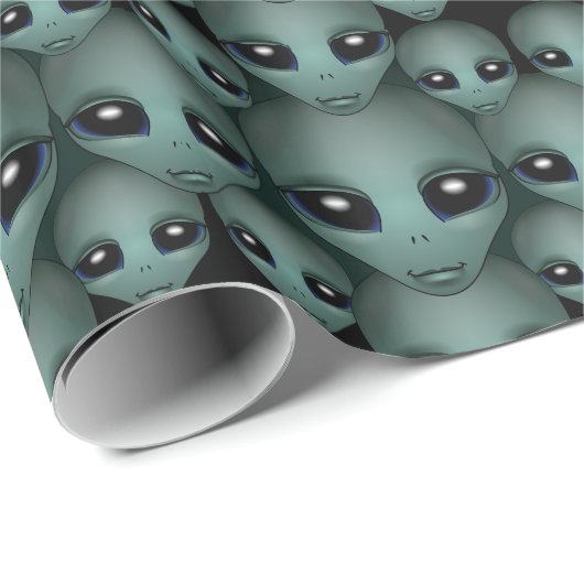 Alien Wrapping Paper Cute ET Grey-kerstpapier Cadeaupapier (Rol Hoek)