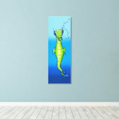 Alien Zee Creature Canvas Afdruk (Insitu (Houten vloer))