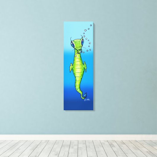 Alien Zee Creature Canvas Afdruk (Insitu (Houten vloer))