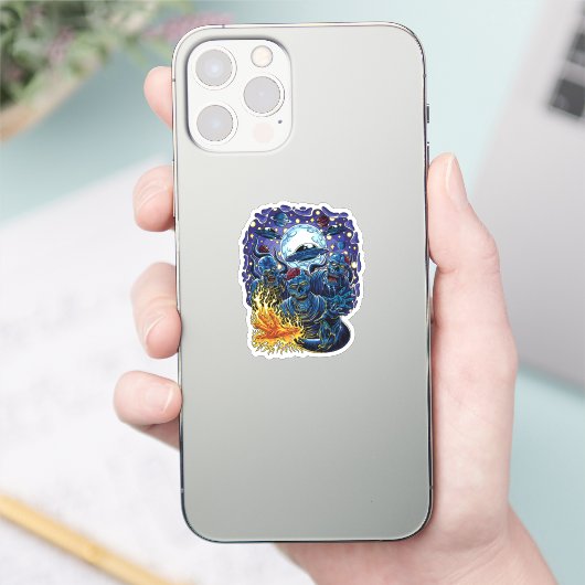 Alien Zombie Invasion Sticker (Telefoon)