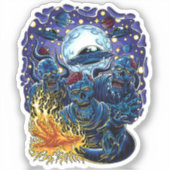 Alien Zombie Invasion Sticker (Voorkant)