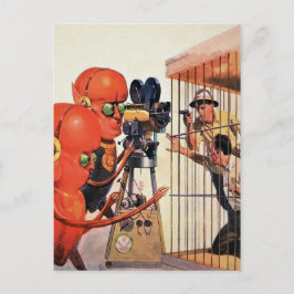  Alien Zoo Sci-Fi-ontwerp Briefkaart