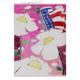 Alienated Soul: Drie bloemen Amerikaanse vlag roze