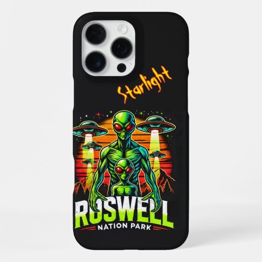 Alienbuitenaardse waarnemingen in Roswell Nation P iPhone Hoesje (Achterkant)