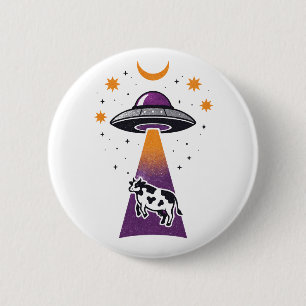 Aliene ontvoering ronde button 5,7 cm