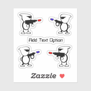 Alienenenaaltjes met laserblasters sticker