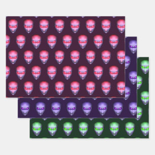 Alienhoofd Inpakpapier Vel