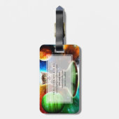 Alienkat in de oufsauer bagagelabel (Achterkant verticaal)