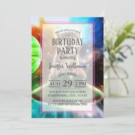 Alienkat in de oufsauer kaart (Staand voorkant)