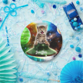 Alienkat in de oufsauer papieren bordje (Feest)