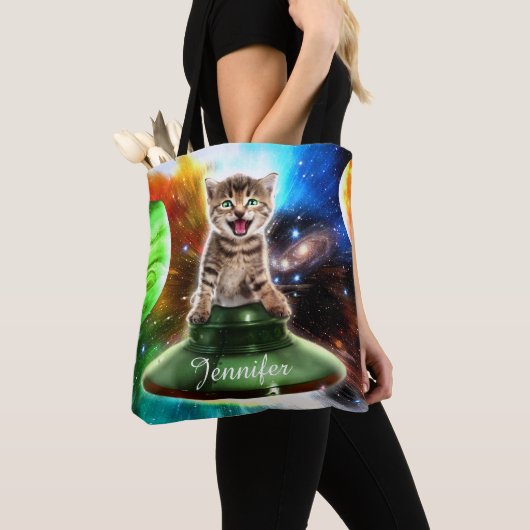 Alienkat in de oufsauer tote bag (Dichtbij)