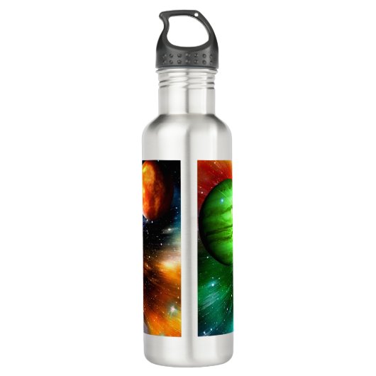 Alienkat in de oufsauer waterfles  (Achterkant)